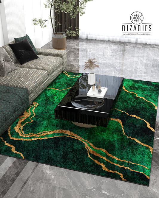 Green Abstract Centerpiece (Rug)