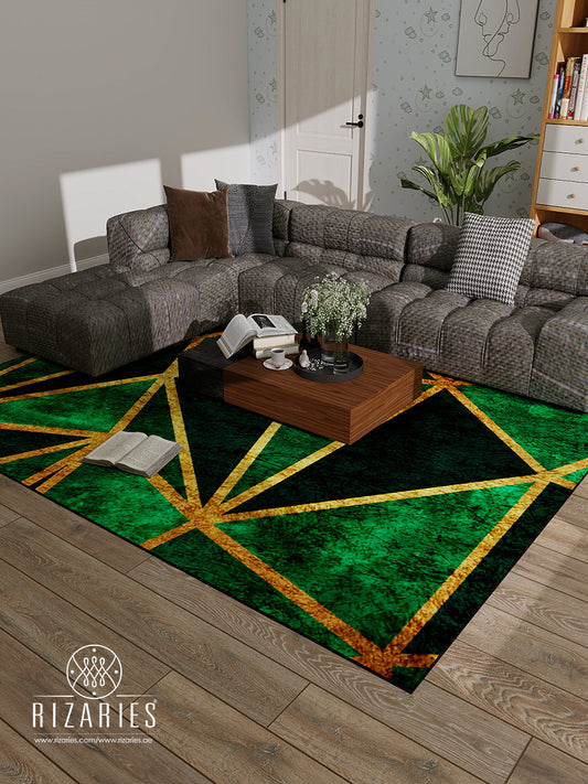 Green Geo Metallic Centerpiece (Rug)