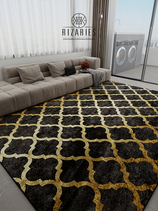 Grey Quatrefoil Centerpiece (Rug)
