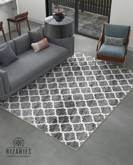 Grey Moroccan Centerpiece (Rug)