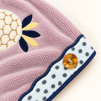 Microfiber Hair Towel Wrap with Button Loop | Quick-Dry Hair Turban