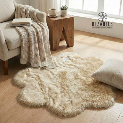 SuperSoft Imitation Faux Rabbit Fur Flower Mat