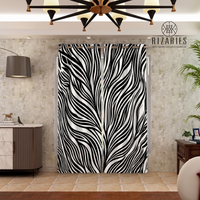 Black White Waves Curtains
