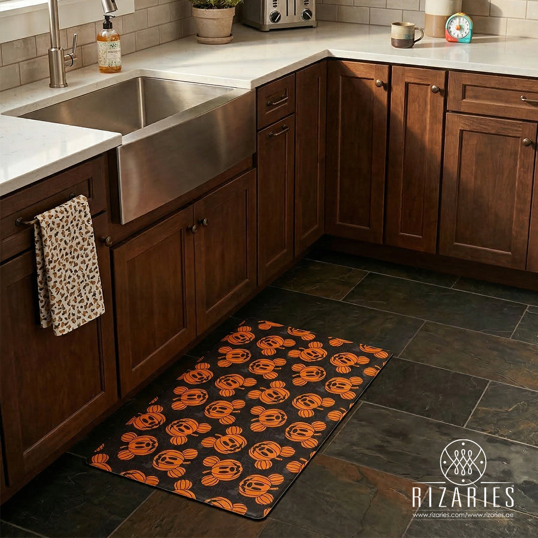 Pumpkin Pattern Kitchen Mat