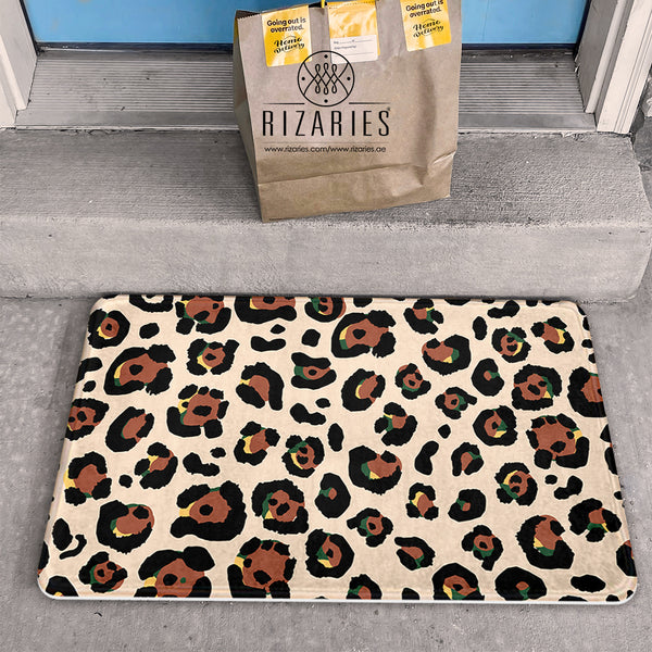 SuperSoft Leopard Pattern Door Mat