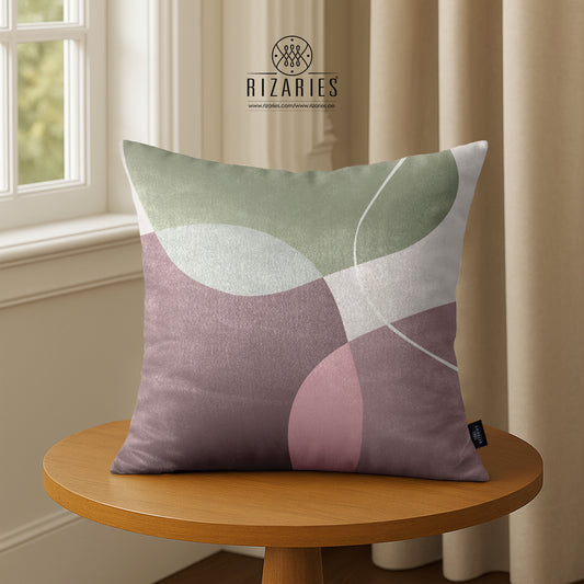 SuperSoft Mist Pink Abstract Throw Cushion
