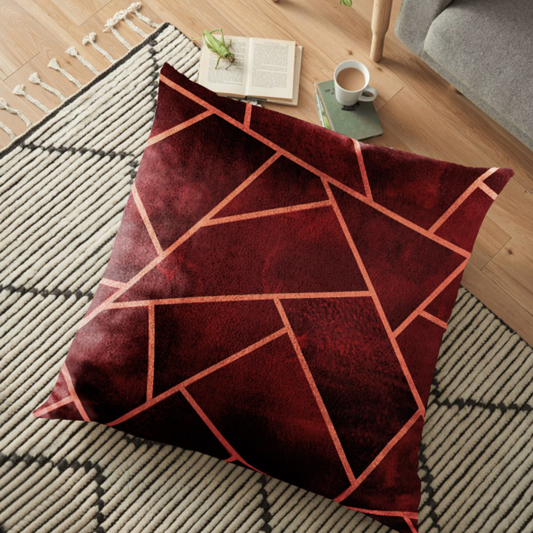 (26"x26") Supersoft Maroon FLOOR Cushion Cover