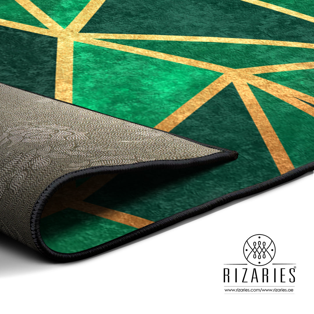 Green Geo Metallic Centerpiece (Rug)