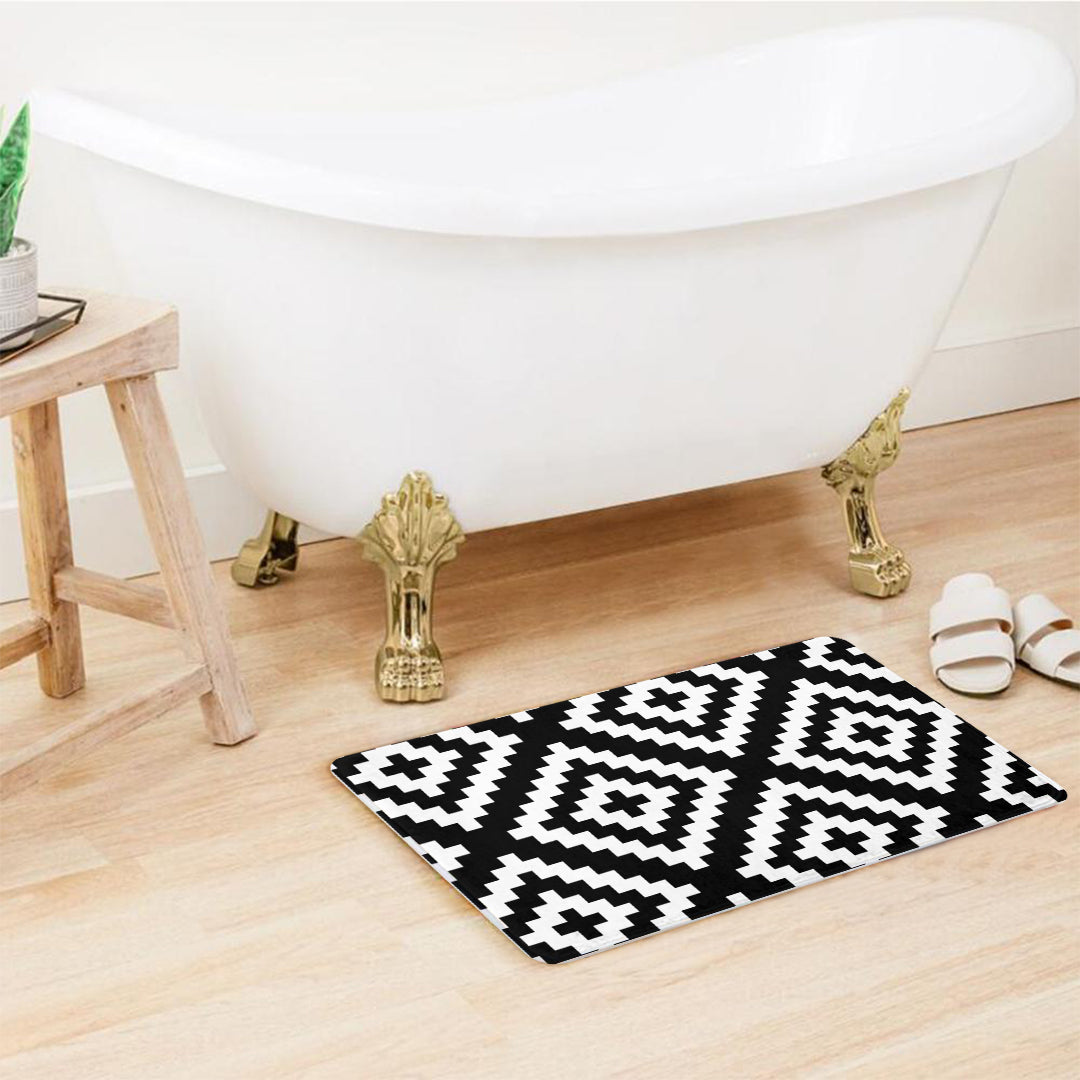 SuperSoft Black & White Door Mat