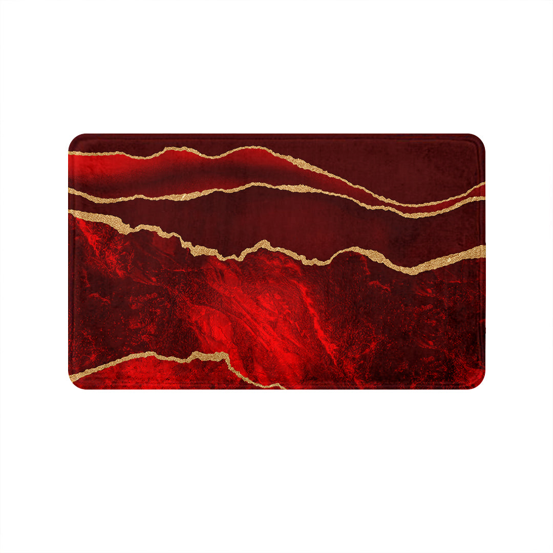 SuperSoft New Maroon Abstract Door Mat