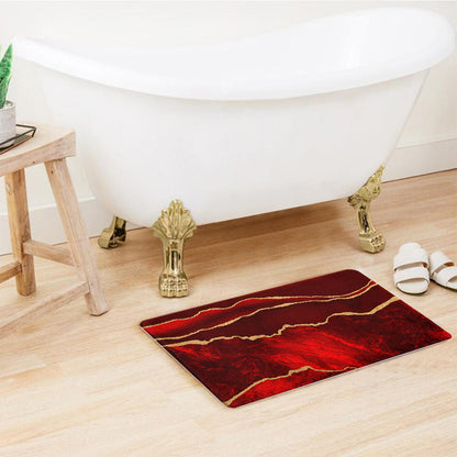 SuperSoft New Maroon Abstract Door Mat