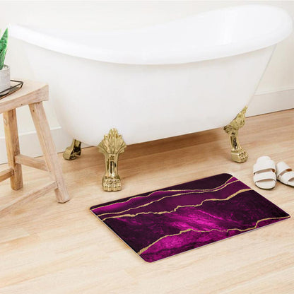 Supersoft Purple & Gold Abstract Door Mat