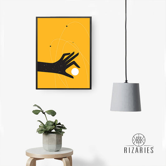 Orbit in Hand Handmade Painting