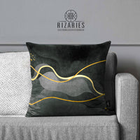 Thumbnail for SuperSoft Shades of Grey Wavy Throw Pillow