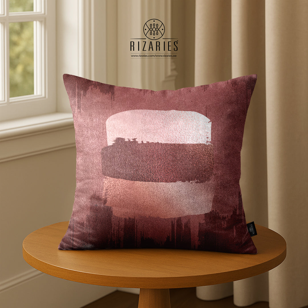 SuperSoft Stained Pink Brushes Throw Pillow