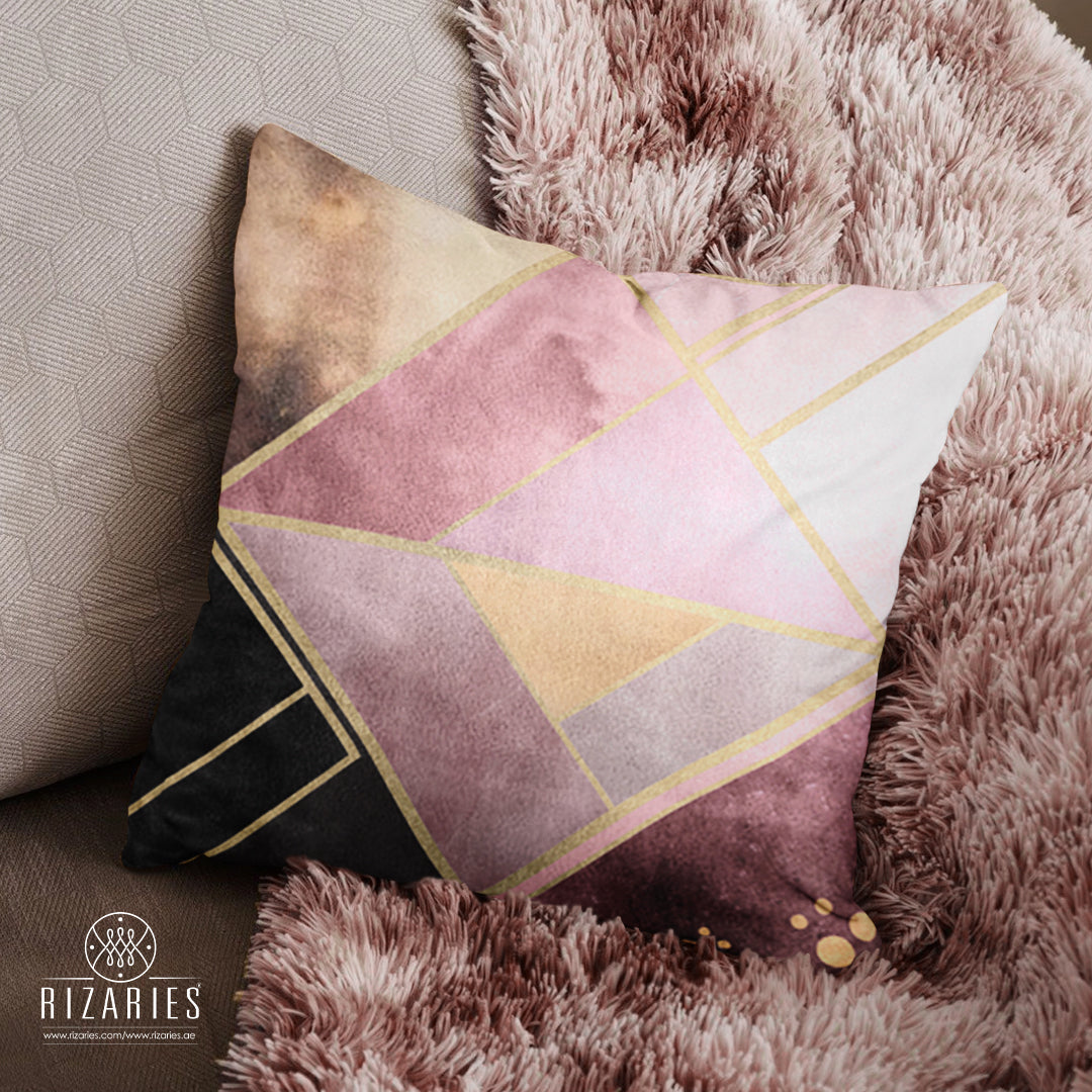 SuperSoft Pink Black Diamond Throw Pillow