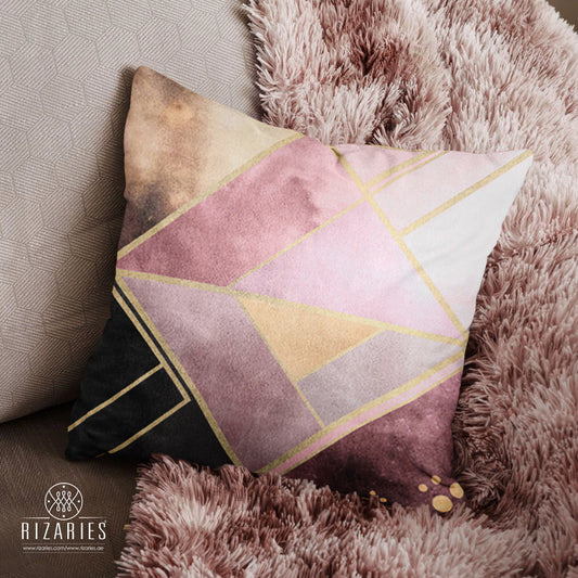 SuperSoft Pink Black Diamond Throw Pillow