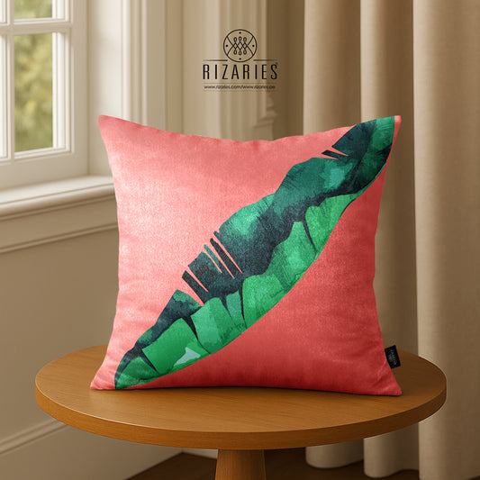 SuperSoft Pink Tropical Leaf 1