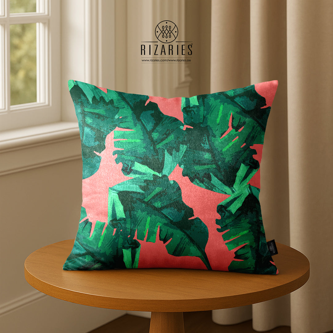 SuperSoft Pink Tropical Banana Leaves