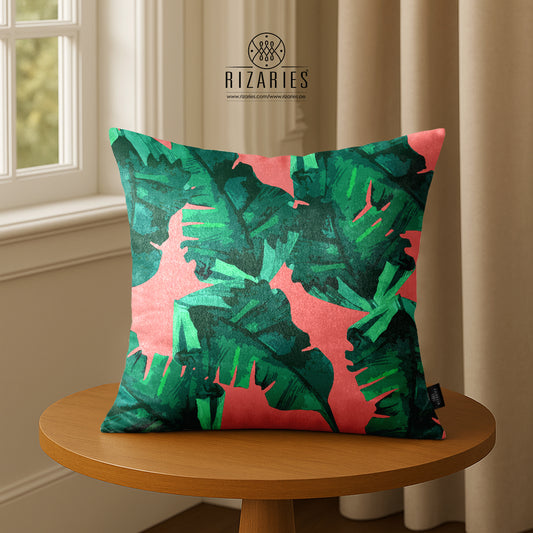 SuperSoft Pink Tropical Banana Leaves