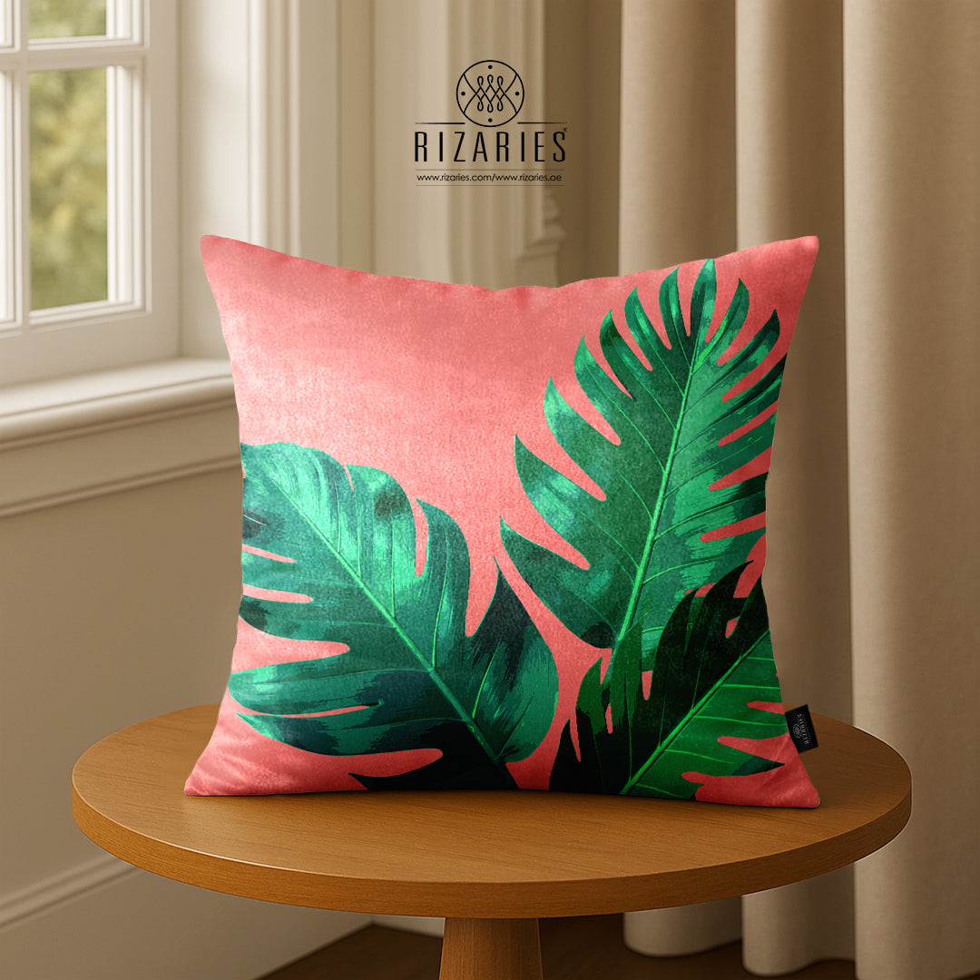 SuperSoft Pink Classic Tropical Leaves