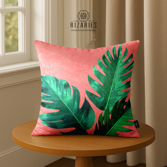 SuperSoft Pink Classic Tropical Leaves