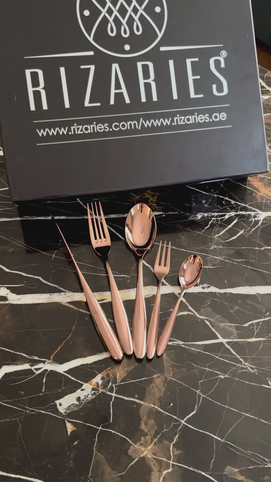 Classic Rose Gold Cutlery Set