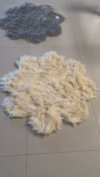 SuperSoft Imitation Faux Rabbit Fur Flower Mat