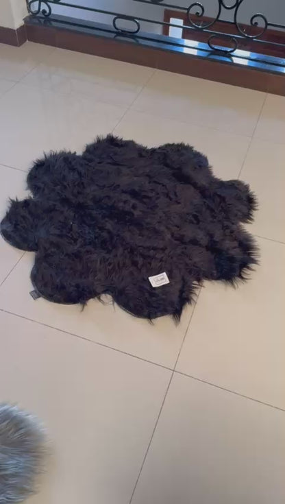 SuperSoft Imitation Faux Rabbit Fur Flower Mat
