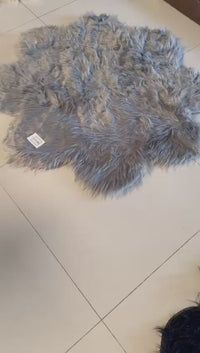 SuperSoft Imitation Faux Rabbit Fur Flower Mat