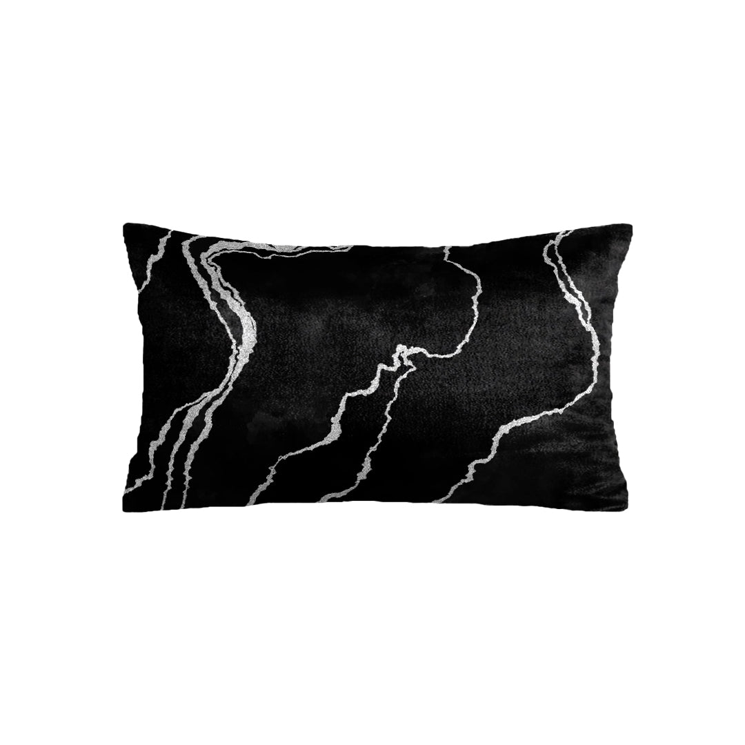 SuperSoft Black & Silver Abstract Rectangle