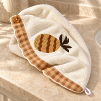 Microfiber Hair Towel Wrap with Button Loop | Quick-Dry Hair Turban