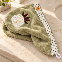 Microfiber Hair Towel Wrap with Button Loop | Quick-Dry Hair Turban