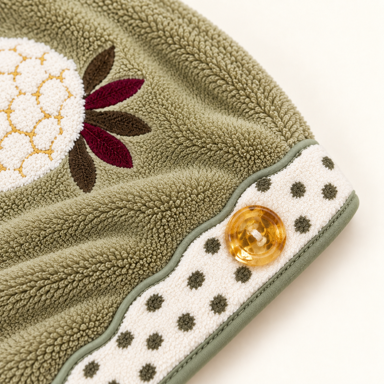 Microfiber Hair Towel Wrap with Button Loop | Quick-Dry Hair Turban