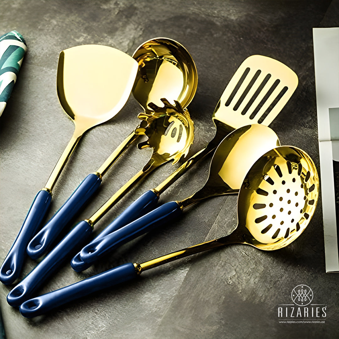 Serving Spoon Set with Stand