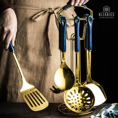 Serving Spoon Set with Stand