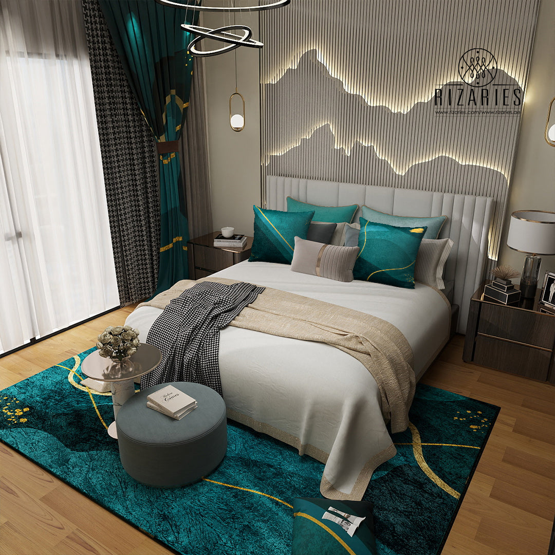 Sea Green Wavy Bundle of 4 Bedroom Series (READ DESCRIPTION)