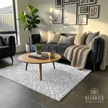 Luxe Geometric Soft Rug