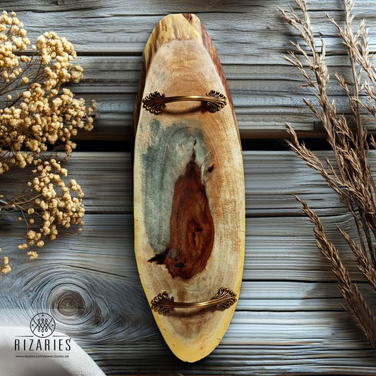Shesham Oval Wooden Platter/Tray with Handles