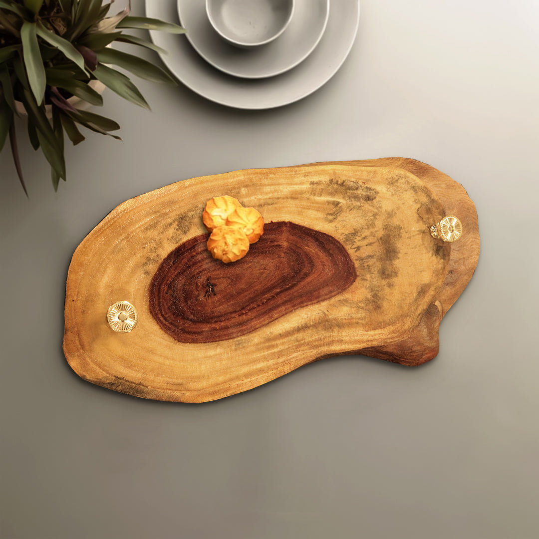 Shesham Abstract Shape Wooden Platter