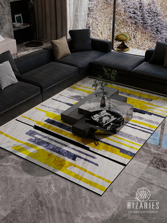 Yellow Lines Centerpiece (Rug)