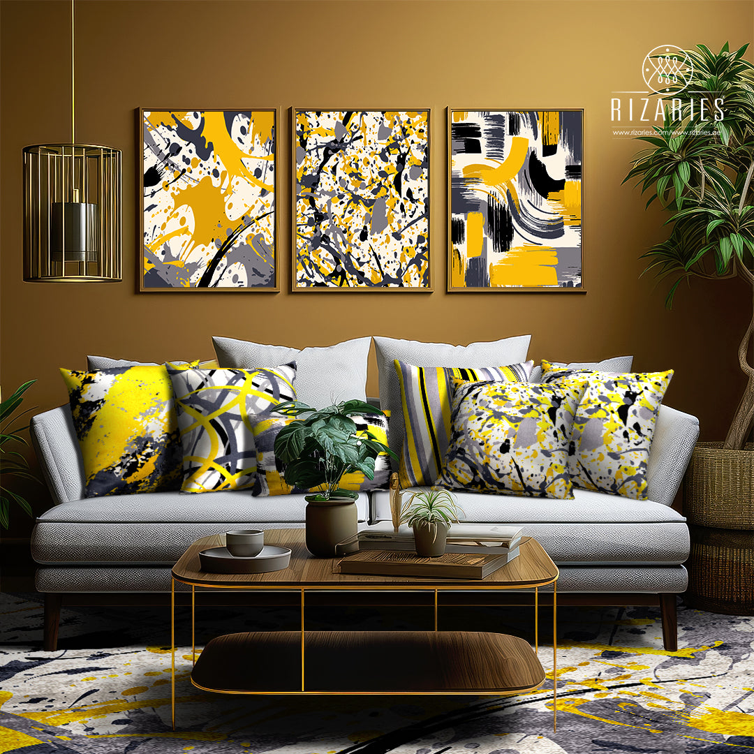Yellow Grey Pattern Bundle of 10 (READ DESCRIPTION)