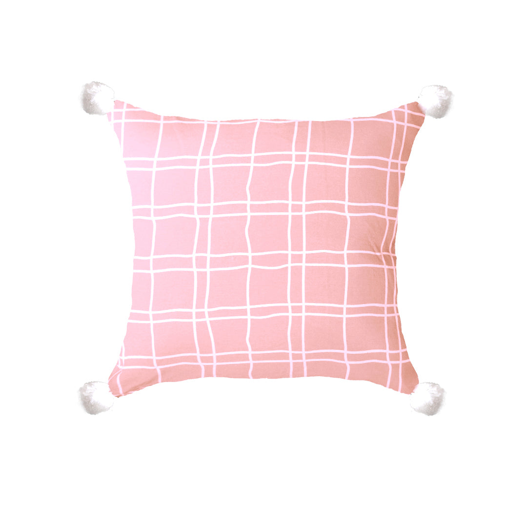 Stripe With Side Bushes Throw Pillow