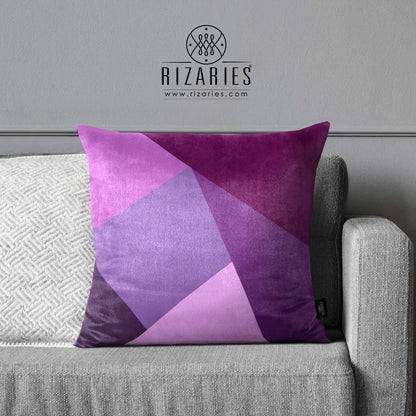 SuperSoft Purple Mist Geometric Throw Cushion