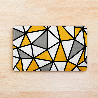 SuperSoft Yellow Geometric Door Mat