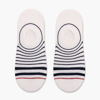 Thumbnail for Navy Stripes Low Cut Crazy Socks