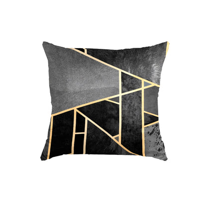 SuperSoft Grey Black Geo Stone Throw Cushion