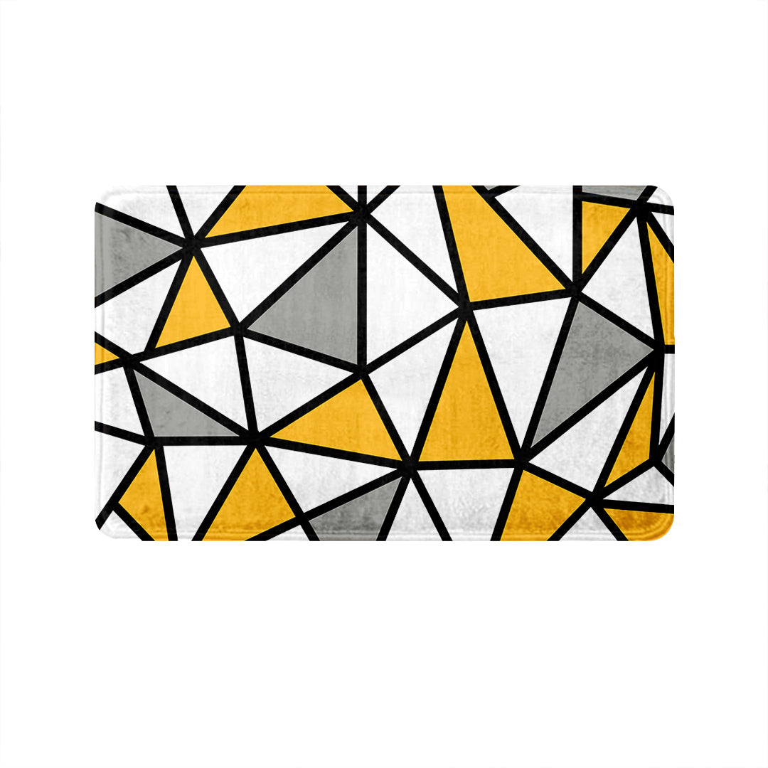 SuperSoft Yellow Geometric Door Mat