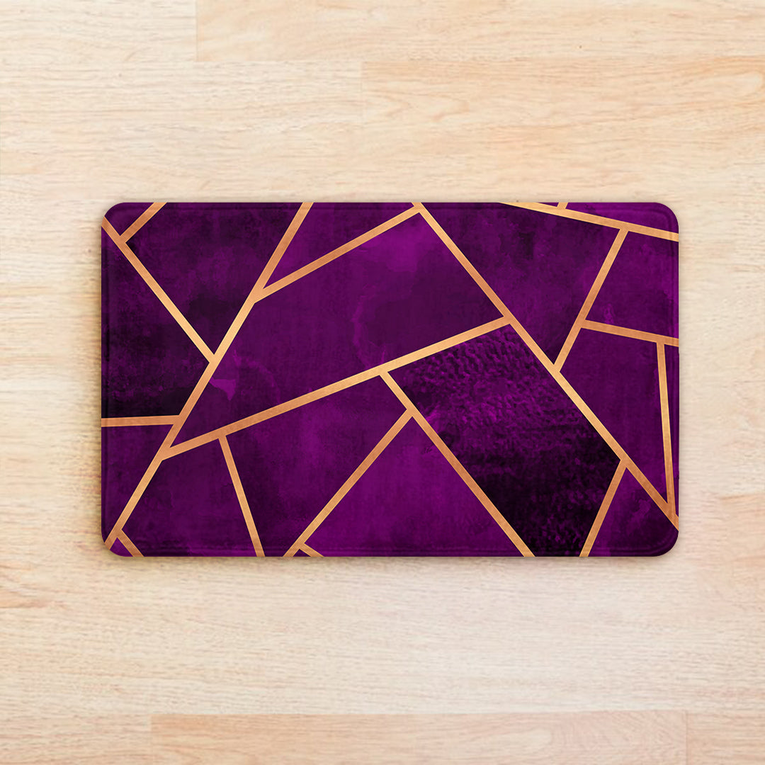 SuperSoft Purple Geometric Door Mat