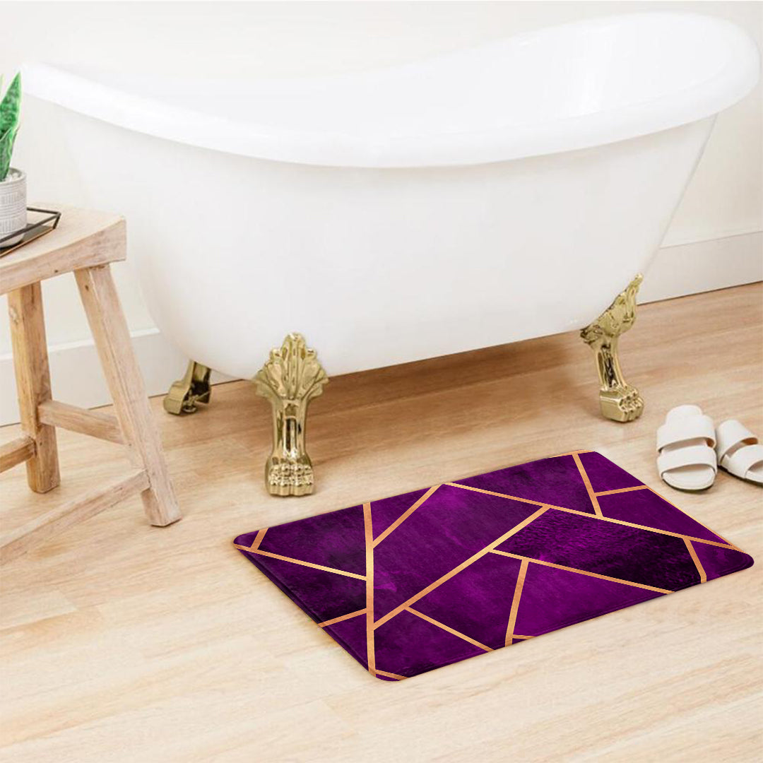 SuperSoft Purple Geometric Door Mat